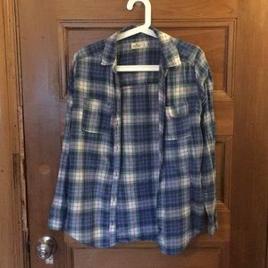 Hollister Blue Plaid Shirt (size small)